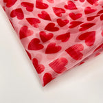 Polyester Organ Jang Print Fabric Heart - nomura tailor