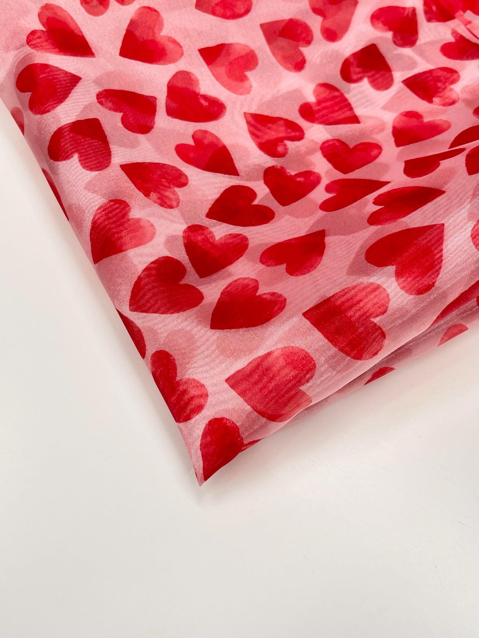 Polyester Organ Jang Print Fabric Heart - nomura tailor