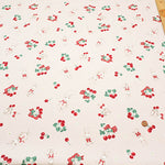 Polyester Twill Print Fabric - Classical Modern MISAKO AOKI - Rabbit Cherry - nomura tailor
