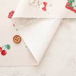 Polyester Twill Print Fabric - Classical Modern MISAKO AOKI - Rabbit Cherry - nomura tailor
