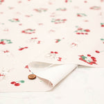 Polyester Twill Print Fabric - Classical Modern MISAKO AOKI - Rabbit Cherry - nomura tailor