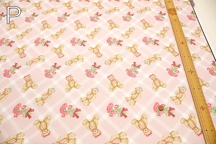 Polyester Twill Print Fabric - Classical Modern MISAKO AOKI - Dream Bear - nomura tailor