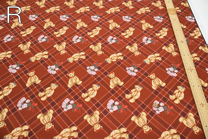Polyester Twill Print Fabric - Classical Modern MISAKO AOKI - Dream Bear - nomura tailor