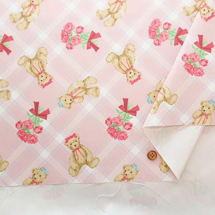 Polyester Twill Print Fabric - Classical Modern MISAKO AOKI - Dream Bear - nomura tailor