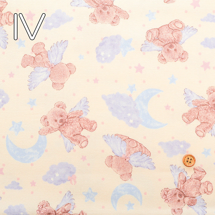 Cotton Oxford Fabric - Classical Modern Angel Bear - nomura tailor