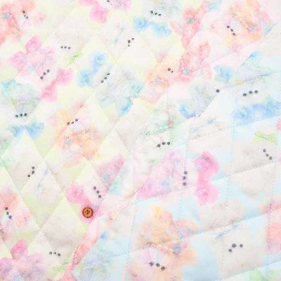 Peach Skin Finish Quilting Polyester Fabric - ima DOKI kids - Rainbow animal - nomura tailor