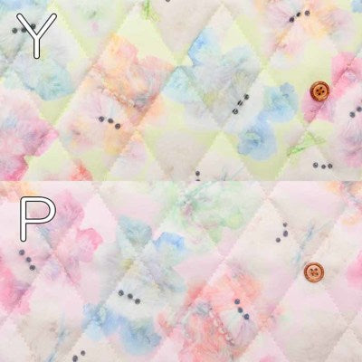 Peach Skin Finish Quilting Polyester Fabric - ima DOKI kids - Rainbow animal - nomura tailor