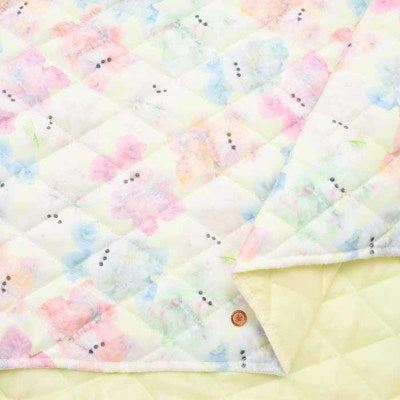 Peach Skin Finish Quilting Polyester Fabric - ima DOKI kids - Rainbow animal - nomura tailor