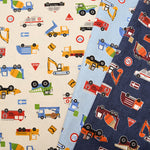 Cotton Oxford Fabric - Favorite Series - Working Vehicles - nomura tailor
