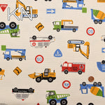 Cotton Oxford Fabric - Favorite Series - Working Vehicles - nomura tailor