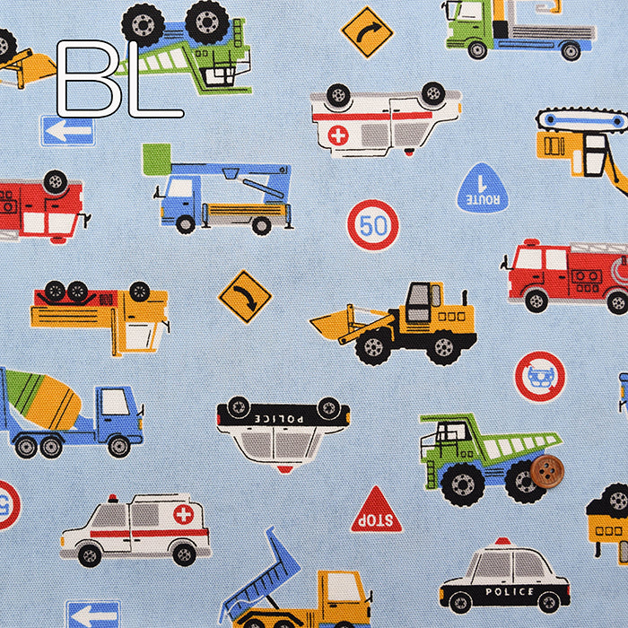 Cotton Oxford Fabric - Favorite Series - Working Vehicles - nomura tailor
