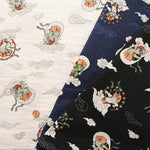 Cotton Ripple-printed Fabric Favorite Series - The God of Wind and Thunder - nomura tailor