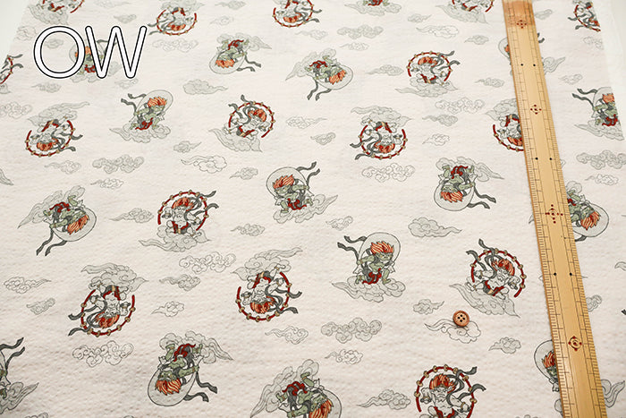 Cotton Ripple-printed Fabric Favorite Series - The God of Wind and Thunder - nomura tailor