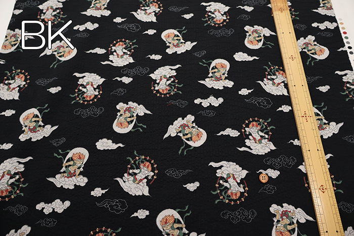 Cotton Ripple-printed Fabric Favorite Series - The God of Wind and Thunder - nomura tailor