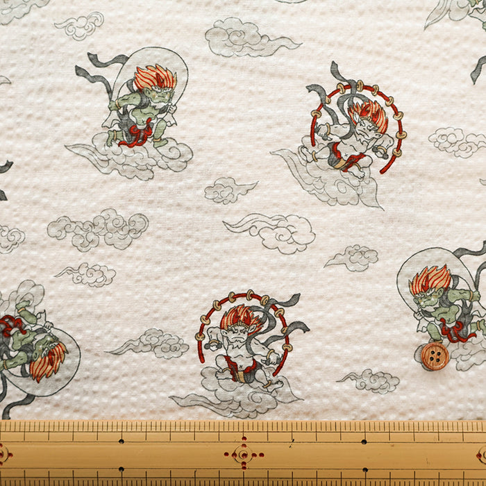 Cotton Ripple-printed Fabric Favorite Series - The God of Wind and Thunder - nomura tailor