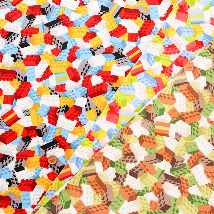 Water repellent Cotton Oxford Fabric -  Nanikore Series - BLOCK HIDE AND SEEK - nomura tailor