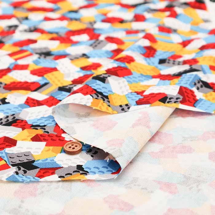 Water repellent Cotton Oxford Fabric -  Nanikore Series - BLOCK HIDE AND SEEK - nomura tailor