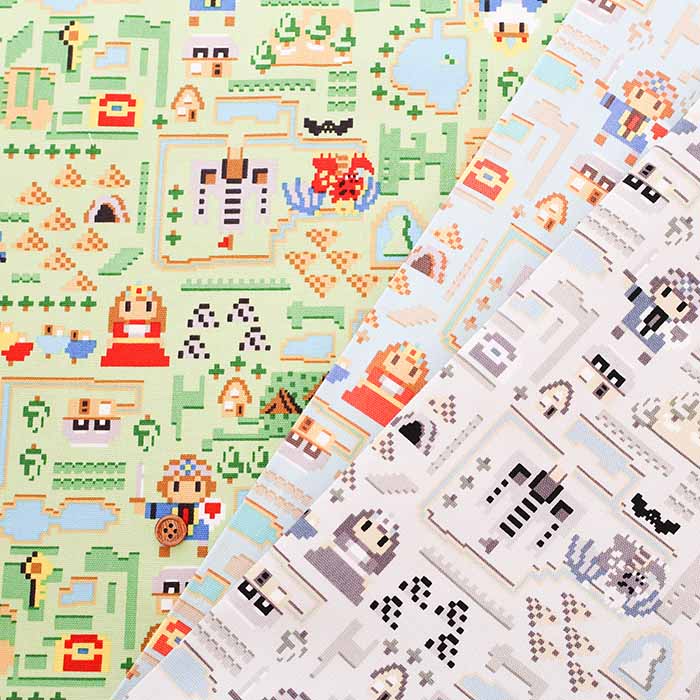 Water repellent Cotton Oxford Fabric -  Nanikore - DOT PICTURE MAP - nomura tailor