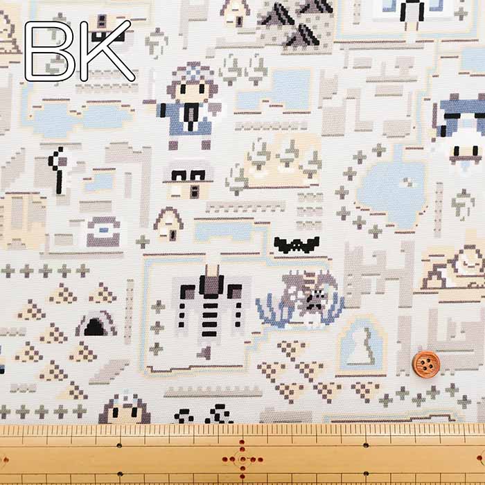 Water repellent Cotton Oxford Fabric -  Nanikore - DOT PICTURE MAP - nomura tailor