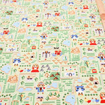 Water repellent Cotton Oxford Fabric -  Nanikore - DOT PICTURE MAP - nomura tailor