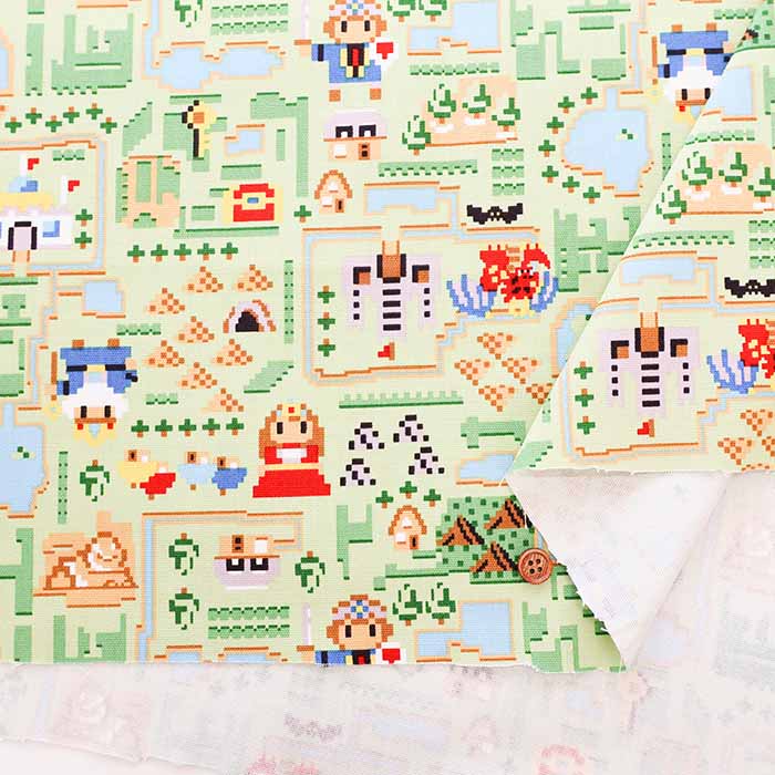 Water repellent Cotton Oxford Fabric -  Nanikore - DOT PICTURE MAP - nomura tailor