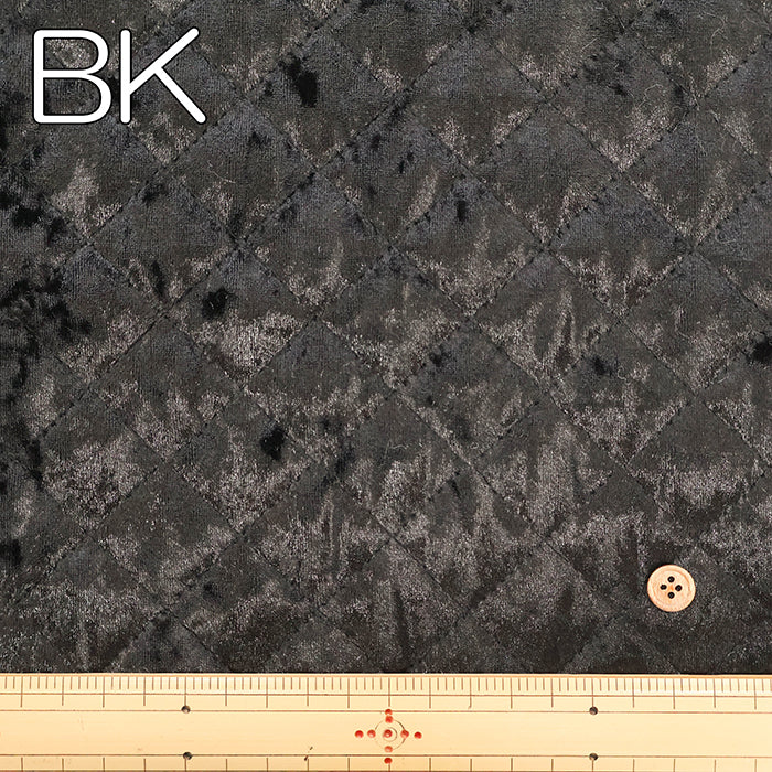 Made in China Nerori Rose Polyester Velour Diamond Quilt Fabric - Plain - nomura tailor