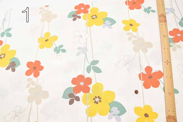 W width cotton buckingham print fabric Rhinoflower - nomura tailor