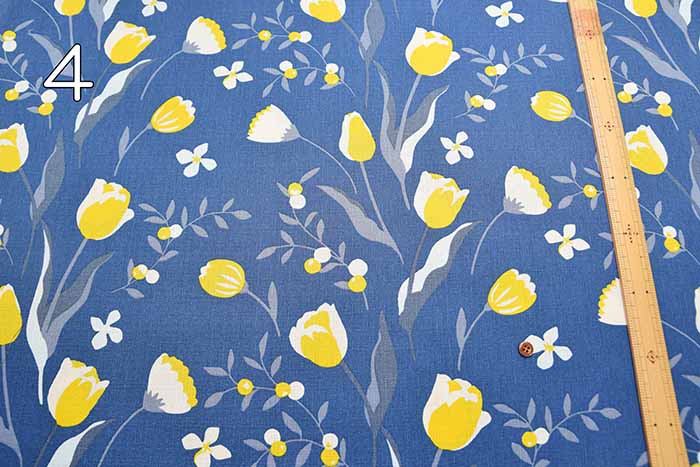 W width cotton buckingham print fabric Tulip - nomura tailor