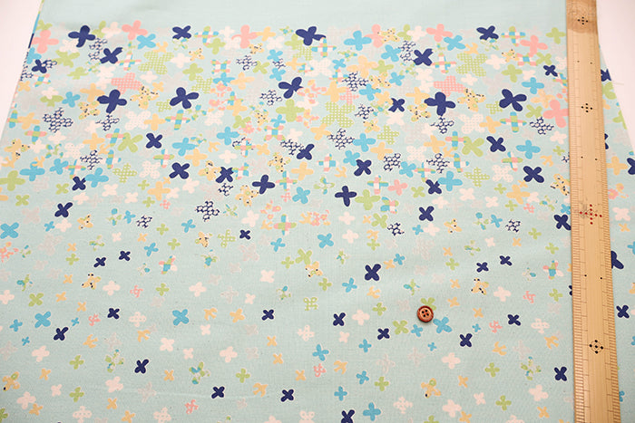 Cotton Oxford Fabric - Hanauta flower rain - nomura tailor