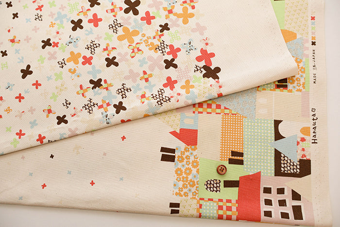 Cotton Oxford Fabric - Hanauta flower rain - nomura tailor