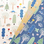 Cotton Oxford Fabric - Hi!  my zoo In the Forest - nomura tailor