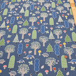 Cotton Oxford Fabric - Hi!  my zoo In the Forest - nomura tailor