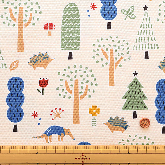 Cotton Oxford Fabric - Hi!  my zoo In the Forest - nomura tailor