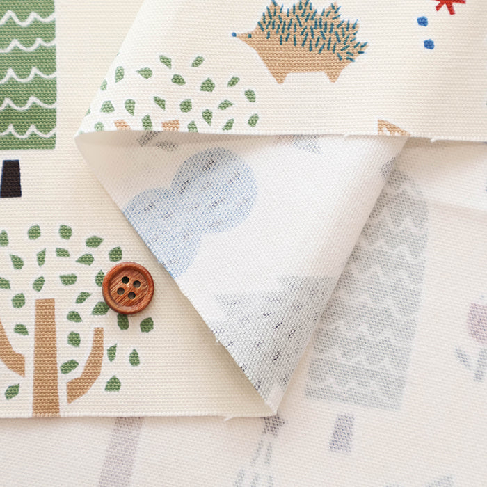 Cotton Oxford Fabric - Hi!  my zoo In the Forest - nomura tailor