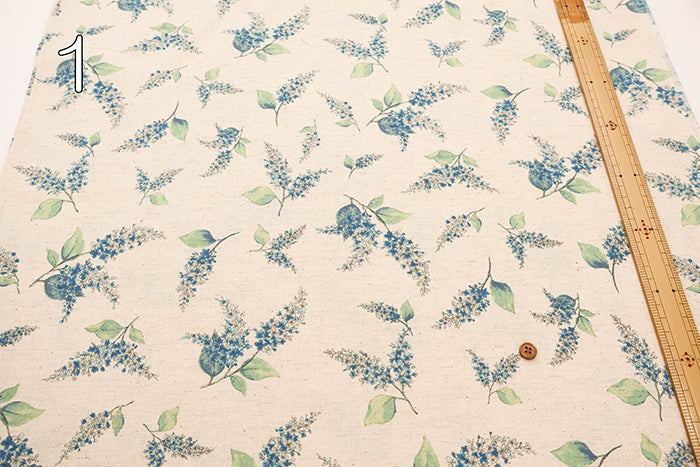 C/L Muslin Print FabricEnsoleille - Lilac - nomura tailor