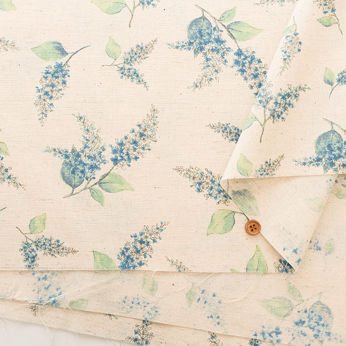 C/L Muslin Print FabricEnsoleille - Lilac - nomura tailor