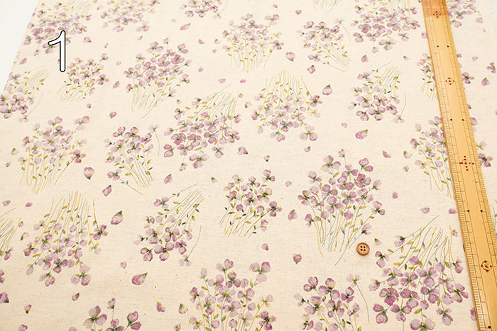 C/L Muslin Print Fabric Soft Finished momen-t - Flower - nomura tailor