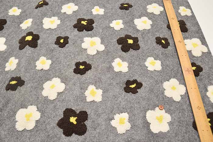 Polyester Felt Fabric – Tufting-Style Flowers - nomura tailor