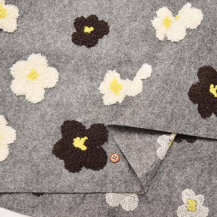 Polyester Felt Fabric – Tufting-Style Flowers - nomura tailor