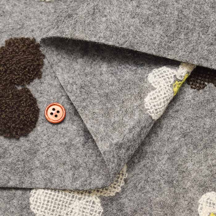 Polyester Felt Fabric – Tufting-Style Flowers - nomura tailor