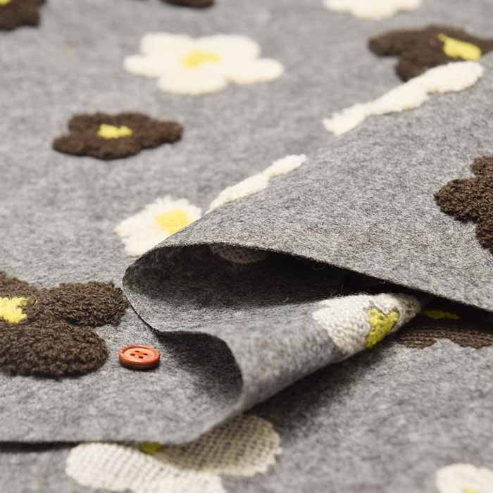 Polyester Felt Fabric – Tufting-Style Flowers - nomura tailor