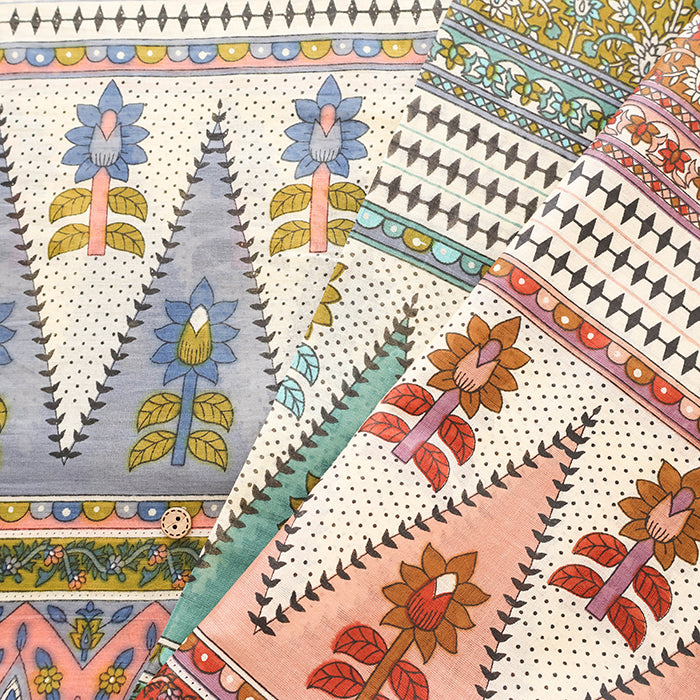 Made in India Cotton Voile Print Fabric - Ethnic - nomura tailor