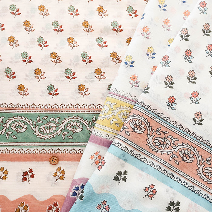 Made in India Cotton Voile Print Fabric - Ethnic - nomura tailor