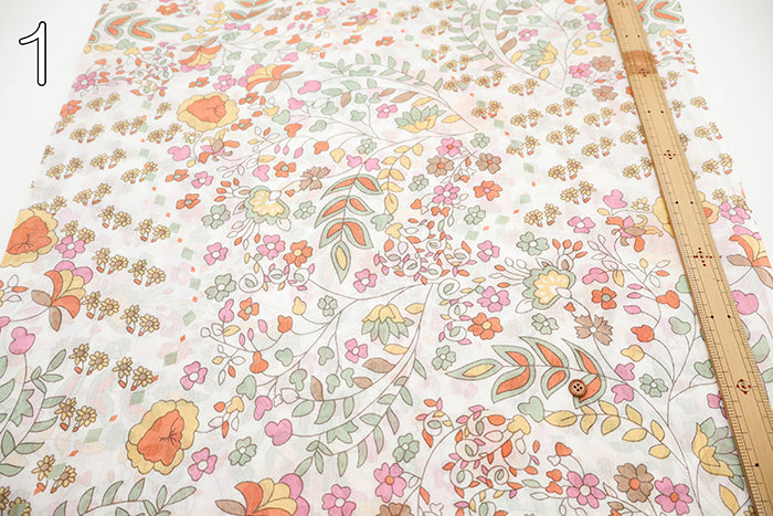 Made in India Cotton Voile Print Fabric - Ethnic - nomura tailor