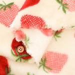 Made in China Polyester Flannel Fur Print Fabric - Strawberry - nomura tailor
