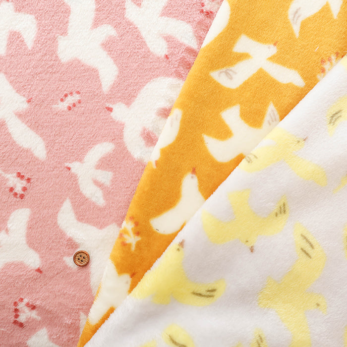 Made in China Polyester Flannel Fur Print Fabric - Bird - nomura tailor
