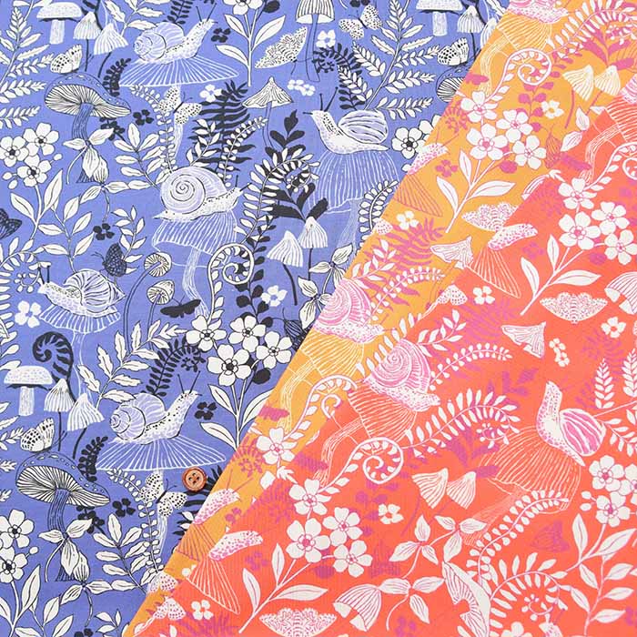 USA Cotton - MAEVE MUSHROOM AND MOTHS - nomura tailor