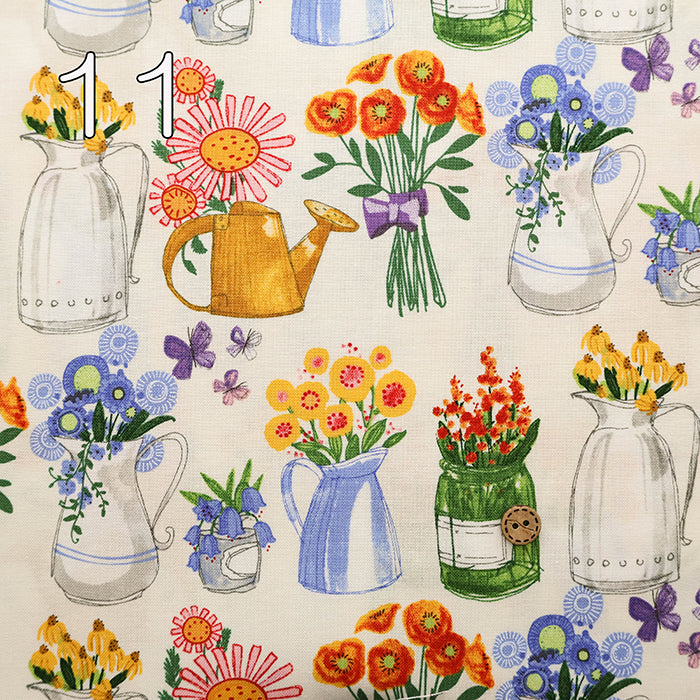 USA Cotton  moda SUPER BLOOM FLEAMARKET VASES - nomura tailor
