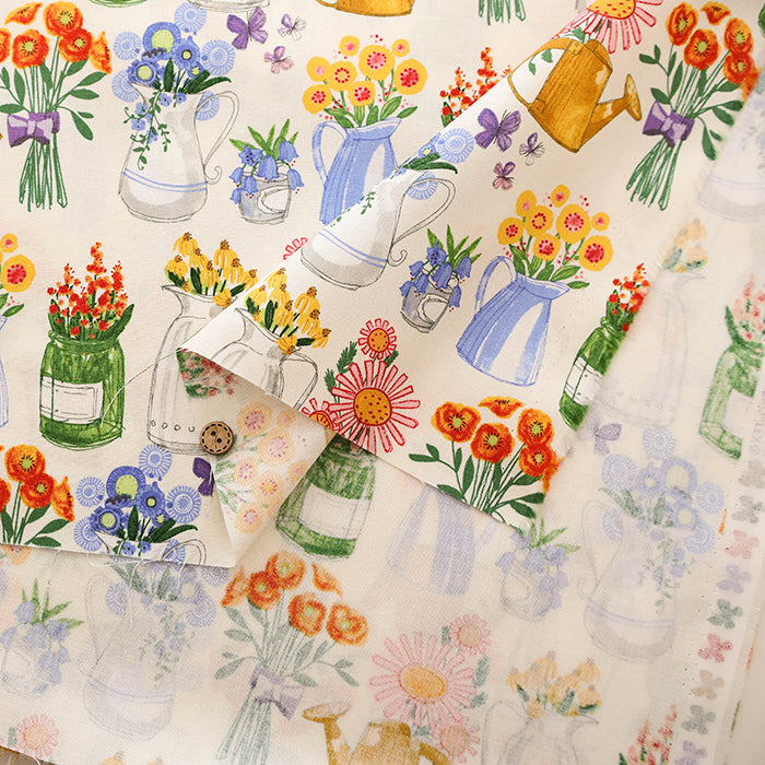 USA Cotton  moda SUPER BLOOM FLEAMARKET VASES - nomura tailor