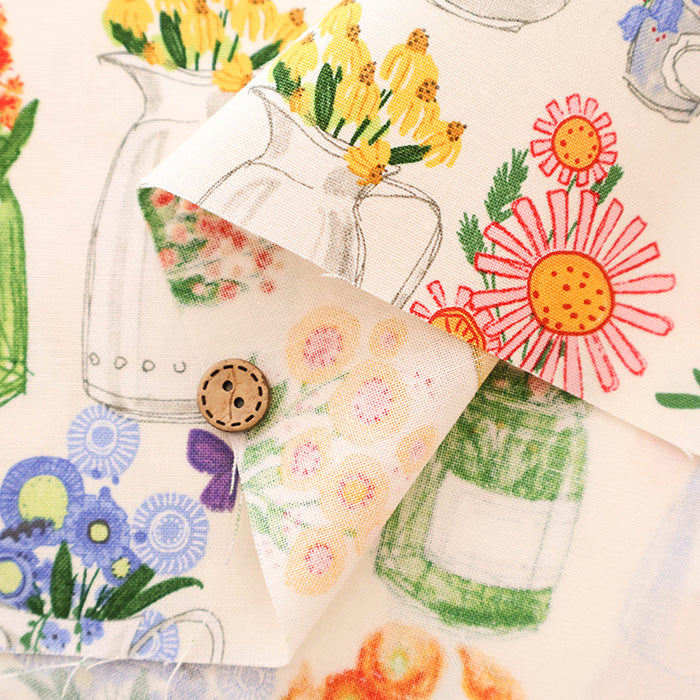 USA Cotton  moda SUPER BLOOM FLEAMARKET VASES - nomura tailor